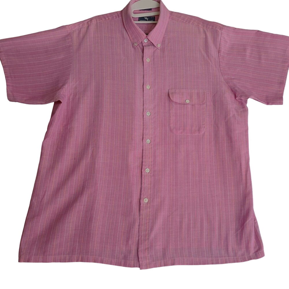Steeplechase Mens Button Up Shirt Multi-Color Size XL Polyester Blend Collar